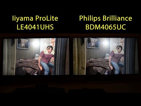 Iiyama ProLite LE4041UHS-B1 vs. Philips Brilliance BDM4065UC UHD 4K Monitor Vergleich Comparison