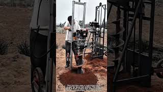 Soil Drilling Work Tool Using Motorized Earth Auger #worktool
