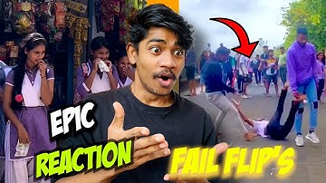 Crazy Fail Flip’s reaction 😱 girl’s reaction 😍 / Hyperhook Aashish