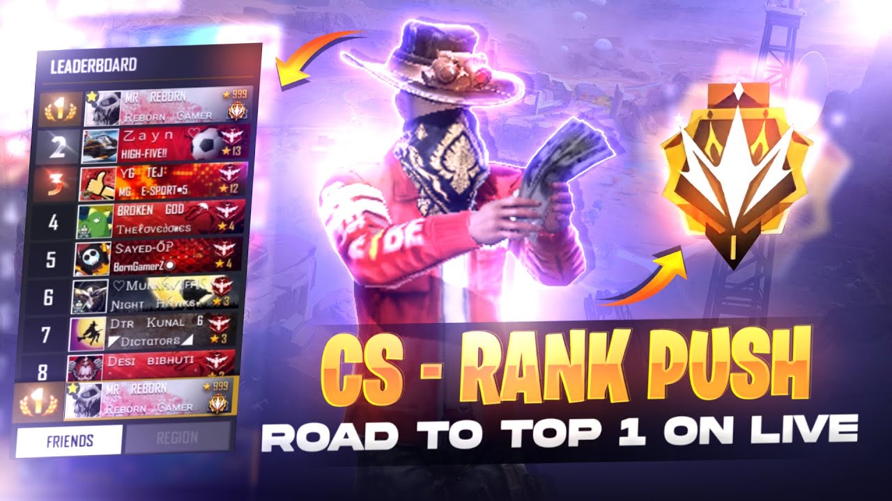 CS RANK PUSH FREE FIRE LIVE | PLAYING WITH SUBSCRIBERS | CS RANK PUSH ...