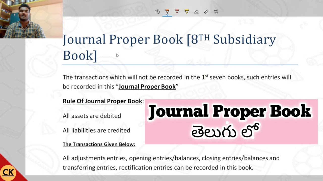 Journal proper introduction in telugu subsidiary books Opening