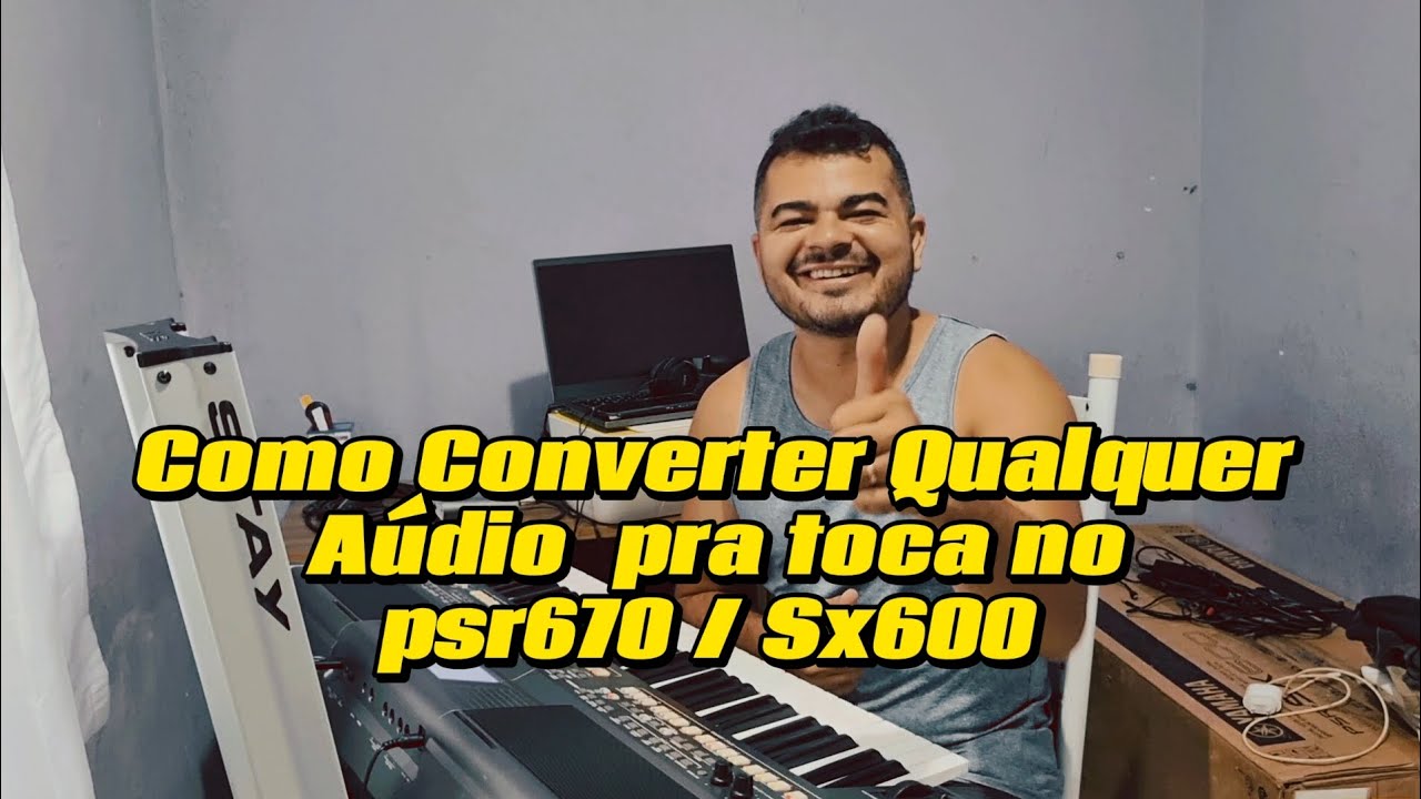 Como Converter Qualquer Aúdio pra toca nos teclado yamaha psr670 / Sx600 usado o Celular.