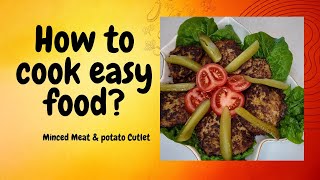 Minced Meat &amp; potato Kotlet Cutlet Recipe! How to cook easy and fast food!