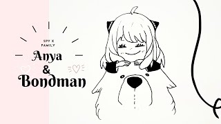 How to Draw Anya Forger - [SpyxFamily] | How to Draw Anya and Bondmam