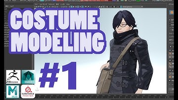 3D costume modeling timelapse #1 | zbrush & maya & mudbox  & substance painter