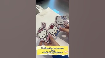 Sublimation on Canvas Bag | Hello Kitty Pattern | Custom White Bag | A-SUB® Paper#canvas#sublimation