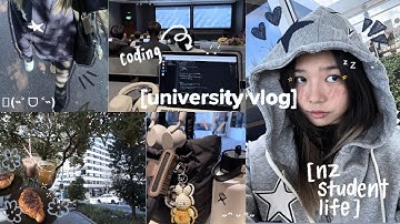 PRODUCTIVE UNI VLOG 🖇️👩🏻‍💻; nz uoa student, compsci/it major, days@uni, food & studying, & more.