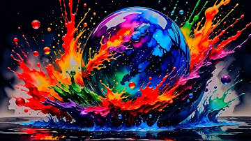 Sphere Paint Happiness - Copyright Free Background Video Screensaver, 4K Ultra HD (UHD) | No Sound