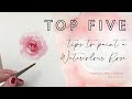 Five Top Tips to Paint a Watercolour Rose