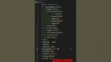 National flag of Bangladesh using python programming || python #viral #trending #python