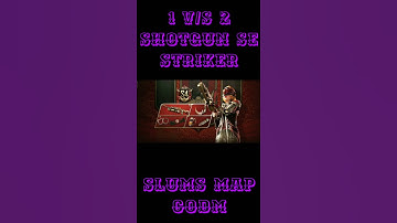 1 v/s 2 me 100IQ se ekdaam Dhamakedar Peche se var with the shotgun striker in the SLUMS map @CODM