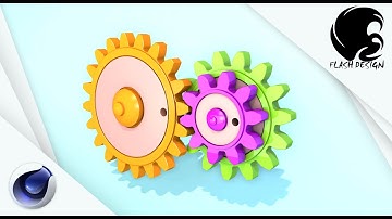 CINEMA 4D TUTORIAL_GEARS ANIMATION WITH XPresso -  FLASH DESIGN