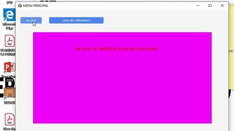 Fenêtres internes en WinDev 25