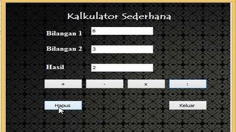 TUTORIAL MEMBUAT APLIKASI KALKULATOR SEDERHANA MENGGUNAKAN DELPHI 2010