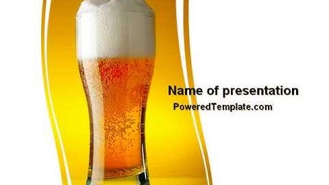 Goblet Of Beer Foaming PowerPoint Template by PoweredTemplate.com