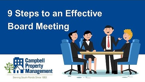 9 Steps to an Effective Board Meeting by Campbell Property Management
