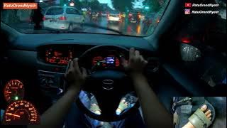 #150 - HUJAN DERAS BANGET PANDANGAN TERBATAS - TOYOTA CALYA AUTOMATIC - POV DRIVING INDONESIA