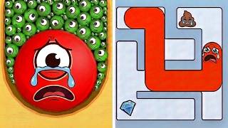 Hungry Balls 🔮 Vs Pet Me Maze 🐶 | Ultimate Level! | Can You Feed The Hungry Balls Challenge? part(4) screenshot 4