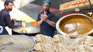 Chacha Bassa Halwa Puri | Lahori Nashta | Best Halwa Puri Breakfast | Pakistani Street Food Lahore