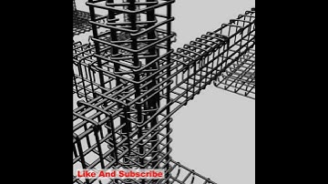 Footing , cloumn and beam | steel work || 3D structure ||| #shorts