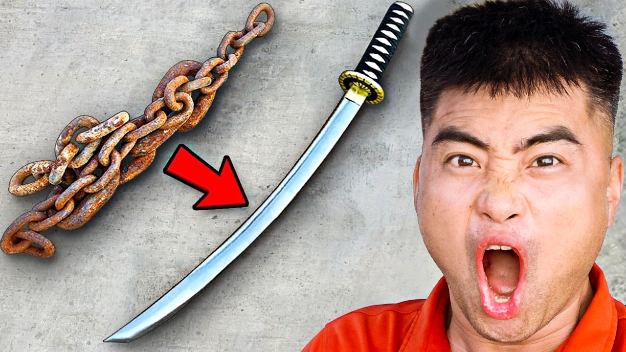 Gấu Đỏ Thử Thách Chế Tạo Kiếm Katana Gỗ - Ai Làm Kiếm Gỗ Tự Chế Đẹp Nhất