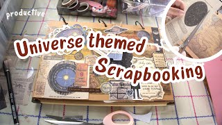 Universe-themed scrapbooking ideas | DIY journaling | ASMR | no music | science lovers