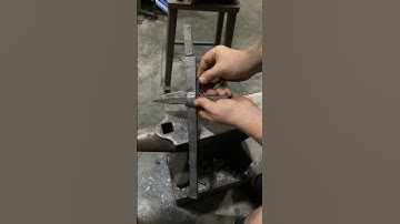 Todays blacksmithing project with tenons, wedges, and punched holes #blacksmith #forging #handmade