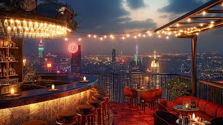 Smooth Saxophone Jazz in Rooftop Bar Ambience - Soft Background Music for Deep Sleep, Relax