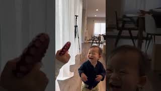 Will baby eat the octopus leg?? (Part 2)