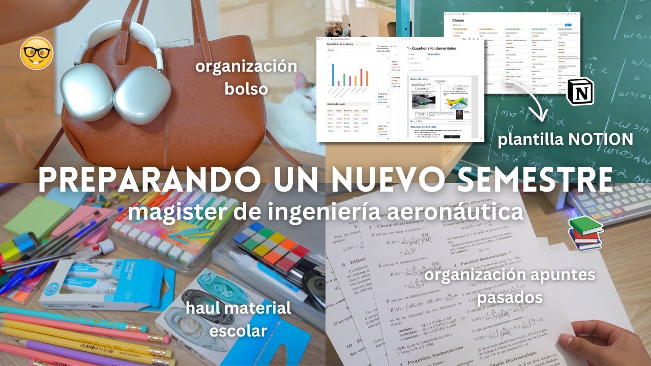 Preparando mi Primer Semestre de Ingeniería Aeronáutica (Posgrado en Bordeaux!) | Apuntes, GRWM...