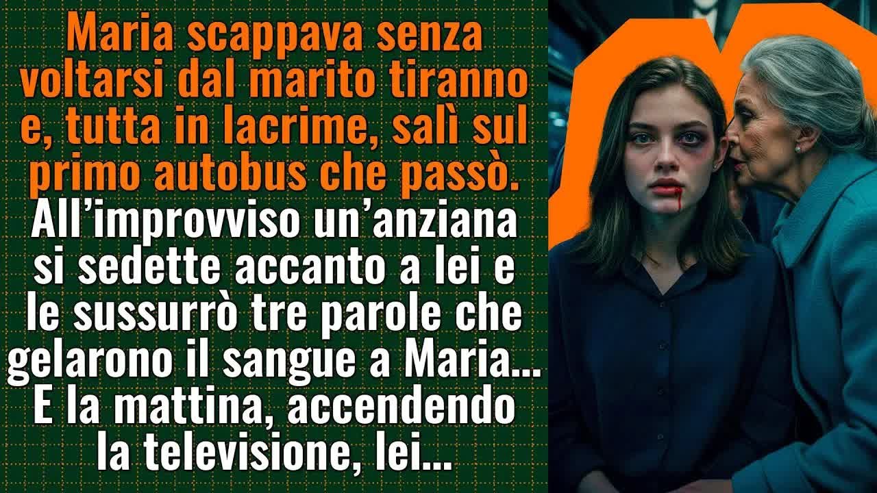 Maria scappava da suo marito  In autobus, un’anziana le sussurrò tre parole che la lasciarono se