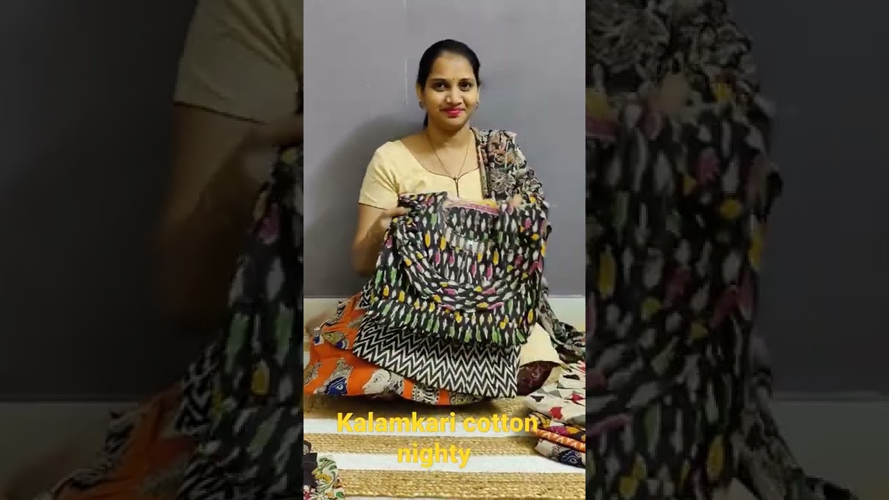 Wholesale Kalamkari cotton Nighty 