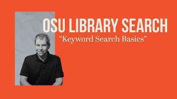 OSU Library Search: Using keywords to locate items in the Library catalog