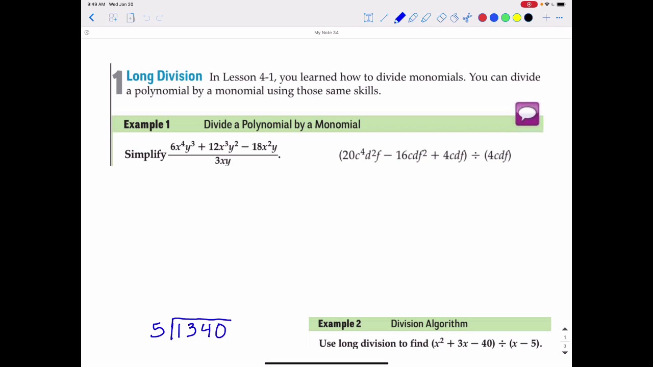Algebra 2 Section 4.3, Part 1 - YouTube