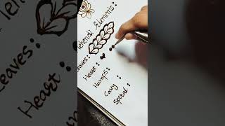 Basic Mehendi Elements Tutorial 🌿 for Beginners | #mehndi​ #shorts​​ #easymehndi​​  #ytshorts​