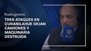 Al menos tres ataques incendiarios en Curanilahue dejan camiones y maquinaria forestal destruida