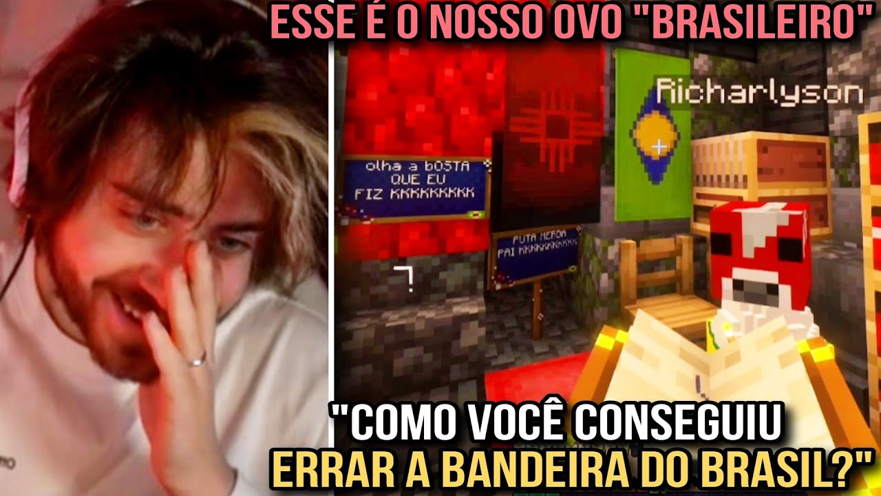 CELLBIT QUEBROU COM O RICHAS ERRANDO A BANDEIRA DO BRASIL KKKKK | QSMP
