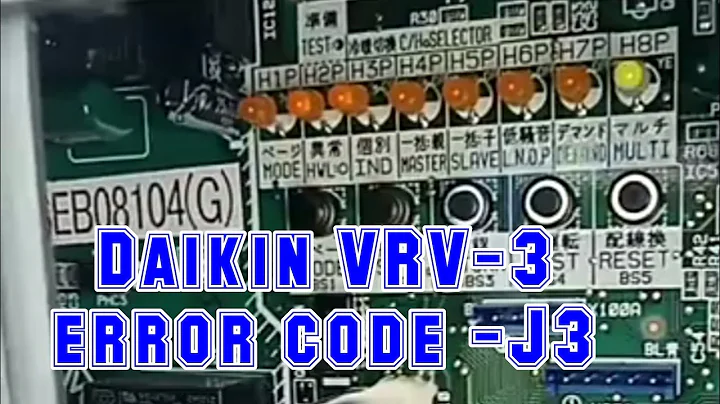 Daikin vrv 3 error code - J3.Briefly tell this video how to rectify problem with cu wiring diagram.