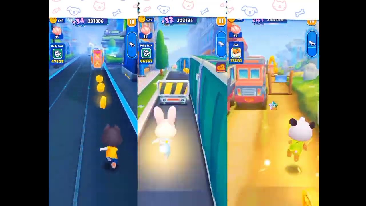 PLAYING RUNNING PET | *LUNA* vs "BUCK!! vs *BAO!! 😈💜😈 | RUNNING PET GAMEPLAY