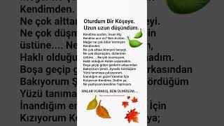 Oturdum Bir Köşeye. Uzun Uzun Düşündüm. Onlar Vurmuş, Ben Ölmüşüm....
