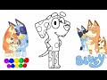 Drawing and Coloring Bluey Easy 💙 Bluey Compilation Drawing for Kids | Bluey 💙