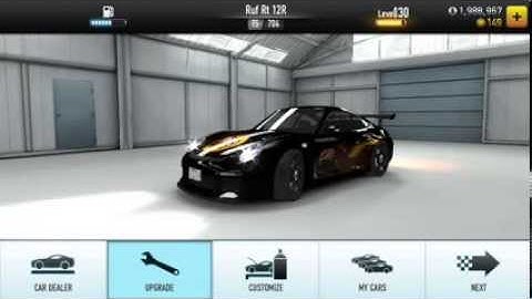 CSR Racing: RUF Rt 12R Record: 7.755