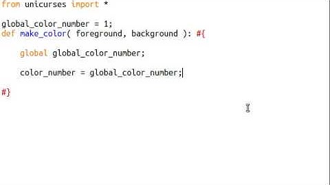 Python [curses] 13 Organize Colors