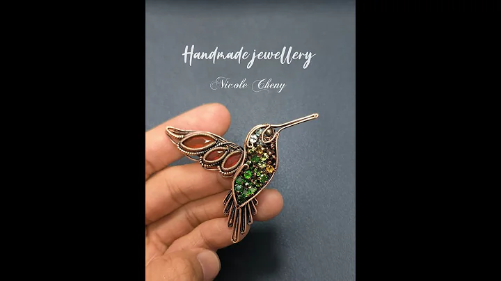 hummingbird pendant - wire wrap ｜handmade jewellery｜ craft｜ wire jewellery