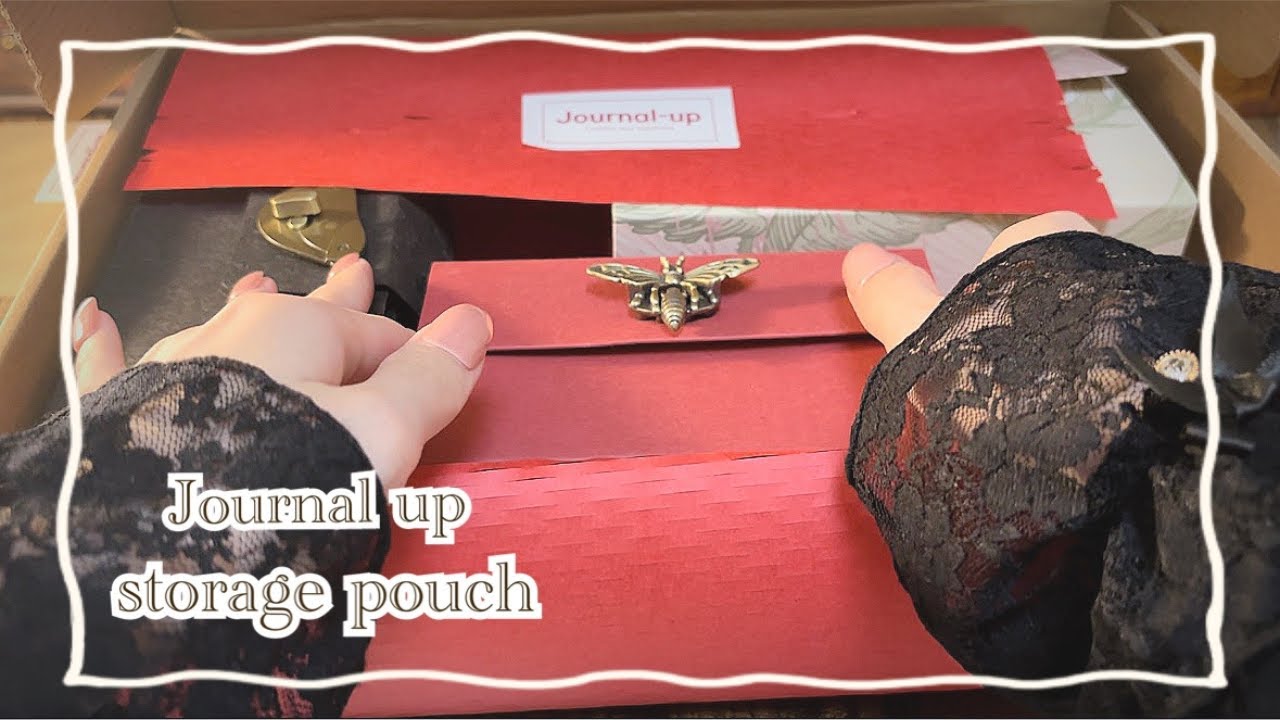 ASMR】収納ポーチの開封とコラージュ＊Journal up Pouch＊Unboxing
