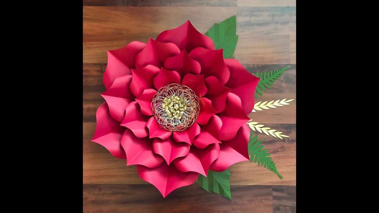 how to easily make giant paper flower without a cutting paper flower cutting tools