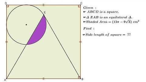 Find the length of the side of the square.|| Geometry || Equilateral Triangle. || Circle || Tangent.