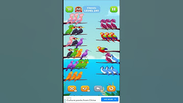 Bird Sort Puzzle l Classic Level 241 l Bird Sort Color Puzzle l Bird Sort Puzzle Challenge #gameplay