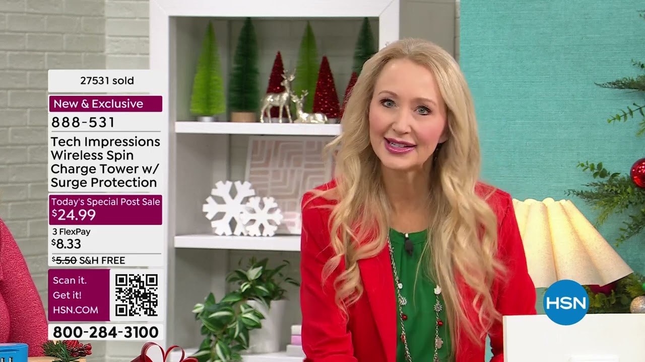 Tech Impressions Wireless Spin Charge Tower with Surge P...