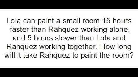 Grade 12 Advanced Functions - Rational Equation Word Problem (ch 5.4)